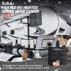 Scilulu Heated 15ft 20ft Rv Sewer Hose Cover Avoid 15ft-sleeve  Black 