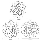 3pcs 4 5 6 Inch Stainless Steel Flower Arranger Frog Lid With 6 Clips  Black