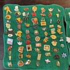 Vintage Lot Of Mcdonalds Employee Pinbacks Lot Of 90 Pcs