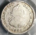1776 Pcgs Vf 25 Peru 1 2 Real Charles Iii Colonial Revolution Coin   25082802c 