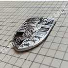 Porsche Hood Emblem Badge Sliver Metal Plate Car Logo Decal 5 1  6 6cm  tape
