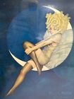 Blue Moon Full Fashioned Silk Stockings Vintage Framed Print 12x16 In