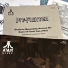 1st Print Pit Fighter Pitfighter With Schematics Atari Arcade Video Game Manual