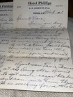 Vintage 1937 Letter  Hotel Phillips Stationary Letterhead Winner South Dakota Sd