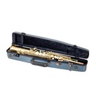 Crossrock Straight Soprano Saxophone Case  100  Fiberglass Hardshell-blue