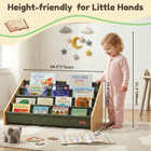 Montessori Kids Bookshelf  Wooden Front-facing Baby Bookcase Organizer For Toddl