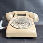 Vtg Western Electric Bell System Beige Desk Rotary Telephone Phone Parts repair