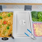 6 Pcs Stainless Steel Steam Pan Lids  1 1 Size Pan Lid W  Handle For Buffet Rest
