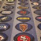 Nfl Team Logos Blue Striped Blanket Throw   Rectangular Multicolor  Queen 
