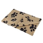 Warm Blanket For Pets Dogs Cats Velvet Soft Sofa Cover Bed Mat Pad Paw Print