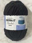 Lot Of 2 Yarnspirations Bernat Blanket Extra Yarn Black 97 Yards Each New