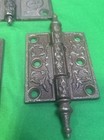 Antique Ornate Cast Iron Steeple Tipped Hinge Eastlake As Is Parts Or Repair