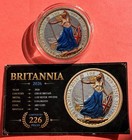 2026 Great Britain   2 Colorized Britannia 1 Oz 999 Silver Coin Coa-  226 Minted 