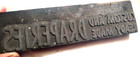 Letterpress Printer Printing Block Cut Stamp Custom And Ready Made Draperies Vtg