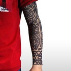 Temporary Tattoo Sleeve Nylon Arm Stocking Tribal Celtic Black Mens Womens Kids