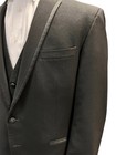 Men s La Strada Black Tuxedo Jacket With Satin Trimmed Lapels Modern Fit Prom