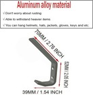 4 Pack Sturdy Aluminium Motorcycle Helmet Holder motorbike Small  Silvery 