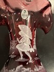 Fenton Le Cranberry Mary Gregory Hand Painted Basket Signed Mike Fenton Mint