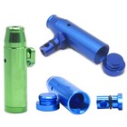 2pcs Spice Bottle Aluminum Alloy Bullet Dispenser Sniffer Snuff Box For Smoking
