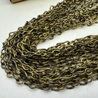 Old Jack Chain Solid Brass Single Links Cut 150 Foot Total No 16 Tarnished Nos