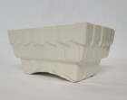 Vtg Cookson Pottery Geometric Deco Planter White Cp-2807 Usa 7 25 x5 5 x3 75 