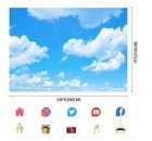 10x7ft Blue Sky White Clouds Photography Backdrop Studio Photo Props Party De   