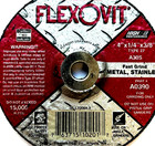 4 X 1 4 X 3 8  Type 27 Grinding Wheel Fast Grind Metal stainless - Flexovit Usa