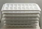 Vtg 1990s-00s Rubbermaid Stacking Ice Cube Trays  2867 Set 6 White 16 Cubes per