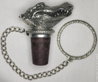 Franklin Mint 2006 Pewter Alligator crocodile Head Bottle Stopper With Ring