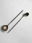 Vintage Melchior Tea Spoons From The Ussr Elegant Slim Design