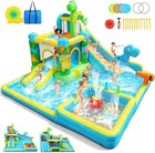 13 In 1 Dinosaur Themed Bounce House Water Park For Kids W dual Big Splash Pool