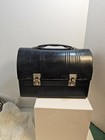 Vintage Aladdin Industries Black Metal Dome Top Lunch Box work Pail No Thermos