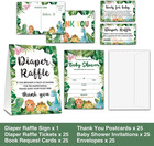 Gender Reveal Cards Kit - Safari Jungle Set Of 25 Gender Reveal Invitations With