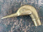 Vintage Cast Brass Duck Head For Walking Cane Stick Or Umbrella Or Door Handle