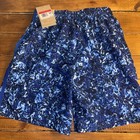 Nike Dri-fit Shorts Older Boys Large Training Blue White Speckled Swoosh New