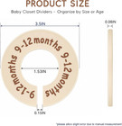 12 Pcs Baby Closet Dividers  Double-sided Baby Size Closet Dividers