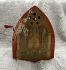 J  Chein   Co Vintage Wind-up Tin Cathedral Music Box -plays Well   Video  