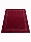 Eco-friendly Hand Knotted Loom Silk Mix Area Rugs Contemporary Dark Red Bblsm530