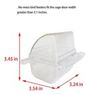 2 Pack Bird Feeders For Cage No Mess Parakeet Food Bowl Clear Transparent