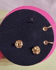 New Tous Black Onyx Climber Bear Gold Plated Earrings