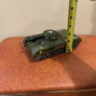 Vintage Hayashi Japan Tin Litho Friction Toy Tank - Green 158 Army