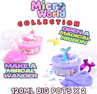 Finoclay Butter Slime Kit  Microworld 2 Pack Clear   Fluffy Slime For Kids  Unic