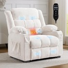 26   Oversized Power Recliner Chair With Cup Holders Massage Heat Reclining Sofa