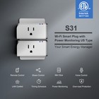 Sonoff S31 Smart Plug Socket Home Switch Timer Wifi App Control Power Monitoring