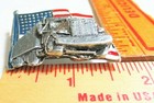 American Trucker Pin Vintage Collectible Old Semi-truck Pinback Memorabilia