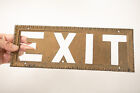 Antique Brass Or Bronze Exit Sign  ub4 jsf6  Theater Auditorium 12 25  X 4 5 
