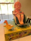 Vintage Wind Up C k Trademark Boardwalk Delight Litho Tin   Celluloid Toy  Japan