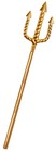 Gold Aqua Neptune Man Trident Triton Roman Staff Weapon Prop Poseidon Costume