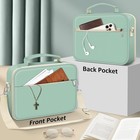 Large Bible Cover Case With Shoulder Strap Church Book Bag Organizer Pen Slots