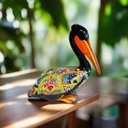 Talavera Pelican Statue   Hand-painted Mexican Ceramic Decor